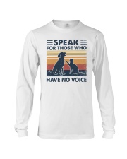 Retro vintage Speak for those Who have no voice Long Sleeve Tee tile
