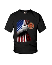 Independence Day Firefighter Flag Youth T-Shirt tile