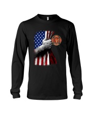 Independence Day Firefighter Flag Long Sleeve Tee tile