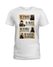 Firefighter Be Strong Be Brave Be Humble Ladies T-Shirt tile
