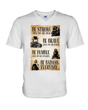 Firefighter Be Strong Be Brave Be Humble V-Neck T-Shirt tile