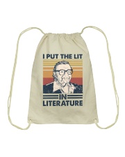 I Put The Lit In Literature Mario Puzo Drawstring Bag tile