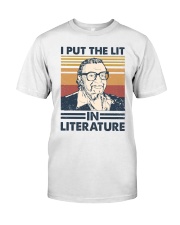 I Put The Lit In Literature Mario Puzo Classic T-Shirt front