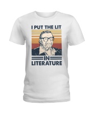 I Put The Lit In Literature Mario Puzo Ladies T-Shirt tile
