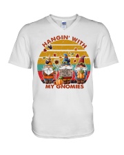 Hangin with my gnomies V-Neck T-Shirt tile