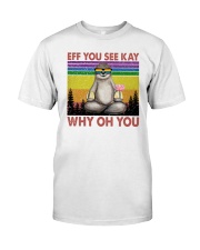 LGBTQ Pride Sloth Eff You See Kay Why Oh You Classic T-Shirt front