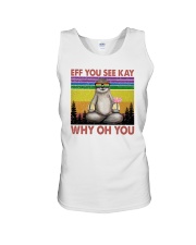 LGBTQ Pride Sloth Eff You See Kay Why Oh You Unisex Tank tile