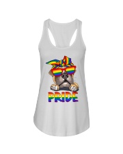Pride LGBT Gay Be Lesbian Boxer Funny Ladies Flowy Tank tile