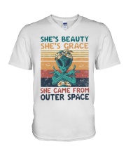 Aliens She's Beauty She's Grace V-Neck T-Shirt tile