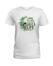 I Garden So I Don't Choke People Ladies T-Shirt tile