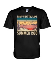 Friday 13th Camp Crystal Lake Summer 1980 V-Neck T-Shirt tile
