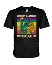 LGBT Liberty V-Neck T-Shirt tile