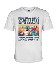 Retro In My Dream World V-Neck T-Shirt tile