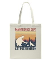 Summer Vintage Maintenance Dept Cat Puke Division Tote Bag tile