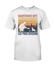 Summer Vintage Maintenance Dept Cat Puke Division Classic T-Shirt front