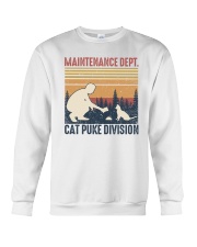 Summer Vintage Maintenance Dept Cat Puke Division Crewneck Sweatshirt tile