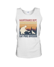 Summer Vintage Maintenance Dept Cat Puke Division Unisex Tank tile