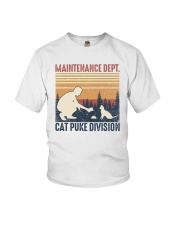 Summer Vintage Maintenance Dept Cat Puke Division Youth T-Shirt tile