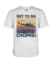 Get to da choppa V-Neck T-Shirt tile