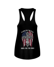 Stand For The Flag Kneel For The Cross Ladies Flowy Tank tile