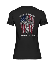 Stand For The Flag Kneel For The Cross Premium Fit Ladies Tee tile