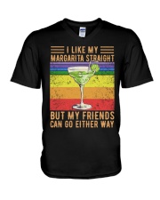 I Like My Margarita Straight V-Neck T-Shirt tile