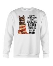 German Shepherd Happy father day to amazing daddy Crewneck Sweatshirt tile