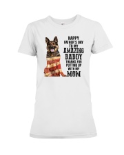 German Shepherd Happy father day to amazing daddy Premium Fit Ladies Tee tile