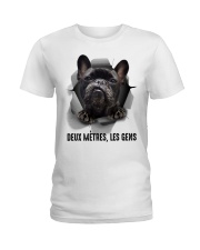 French Bulldog Six Feet People Ladies T-Shirt tile