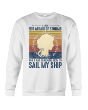 I am not afraid of storms Crewneck Sweatshirt tile