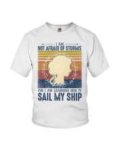 I am not afraid of storms Youth T-Shirt tile