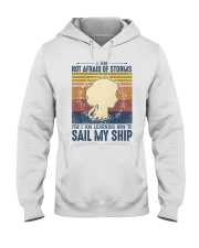 I am not afraid of storms Hooded Sweatshirt tile