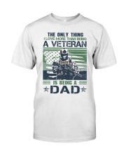 I love more than being a veteran is being a dad Premium Fit Mens Tee tile
