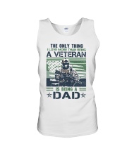 I love more than being a veteran is being a dad Unisex Tank tile