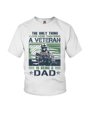 I love more than being a veteran is being a dad Youth T-Shirt tile