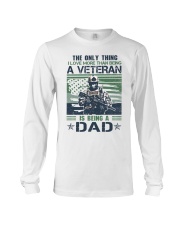 I love more than being a veteran is being a dad Long Sleeve Tee tile