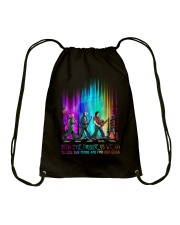 Into The Darkness We Go To Lose Our Minds Drawstring Bag tile