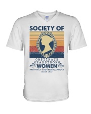 Society for Obstinate Headstrong Women V-Neck T-Shirt tile