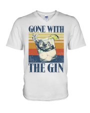 Gone with the gin V-Neck T-Shirt tile