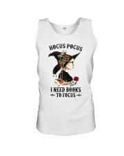Hocus pocus I need books to focus Unisex Tank tile