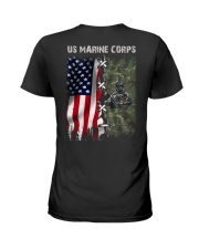 US Marine Corps American Flag Ladies T-Shirt tile