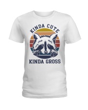 Raccoon Kinda Cute Kinda Gross Ladies T-Shirt tile