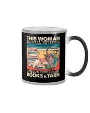 This Woman Will Never Own Enough Books and Yarn Color Changing Mug tile