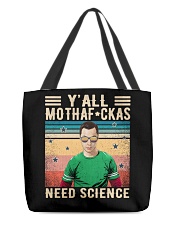 Y'all Mothafckas Need Science Sheldon Cooper All-Over Tote tile
