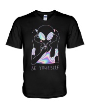 UFO Alien Girl V-Neck T-Shirt tile