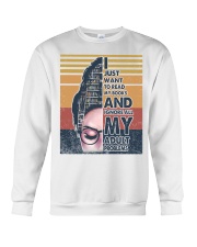 I just want to read my book Crewneck Sweatshirt tile