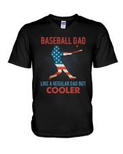 Baseball Dad Cooler V-Neck T-Shirt tile