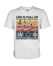 Life Is Full Of Important Choices V-Neck T-Shirt tile