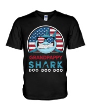 Vintage Grandpappy shark doo V-Neck T-Shirt tile
