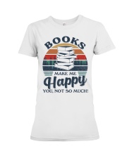 Books Make Me Happy Premium Fit Ladies Tee tile